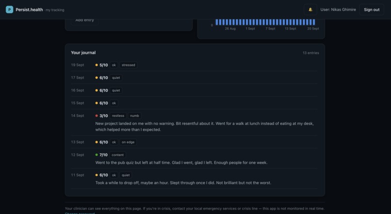 Persist Health – screenshot 8
