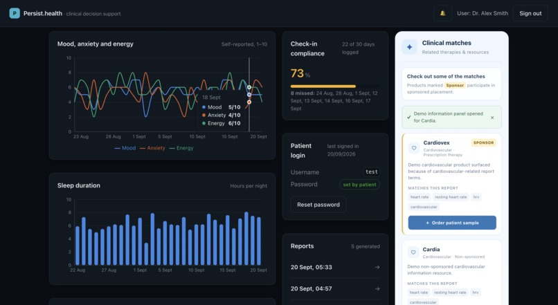 Persist Health – screenshot 1
