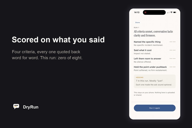 DryRun: Say the Hard Thing – screenshot 3