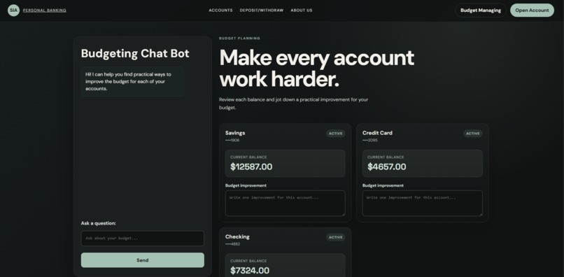 SIA Banking App – screenshot 1