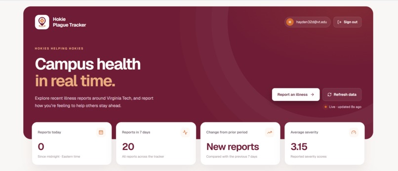 Hokie Plague Tracker – screenshot 1