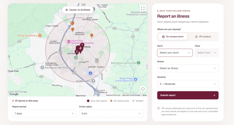 Hokie Plague Tracker – screenshot 2