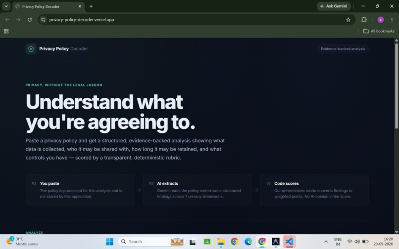 Privacy Policy Decoder – screenshot 1