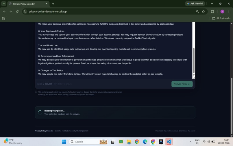Privacy Policy Decoder – screenshot 3