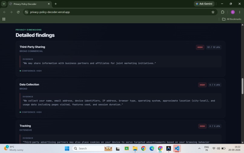 Privacy Policy Decoder – screenshot 5