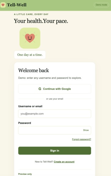 Tell-Well – screenshot 1