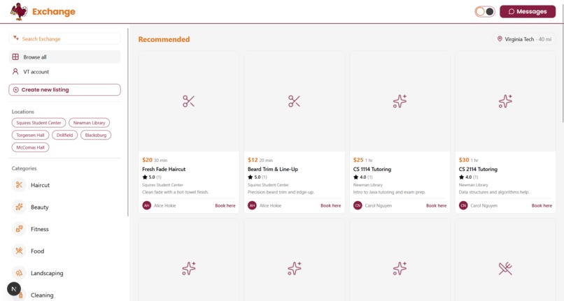 HokieExchange – screenshot 1