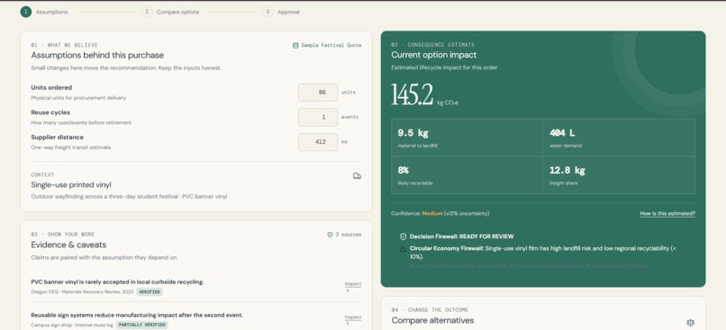 TerraFuse — Sustainable Decision Firewall – screenshot 3