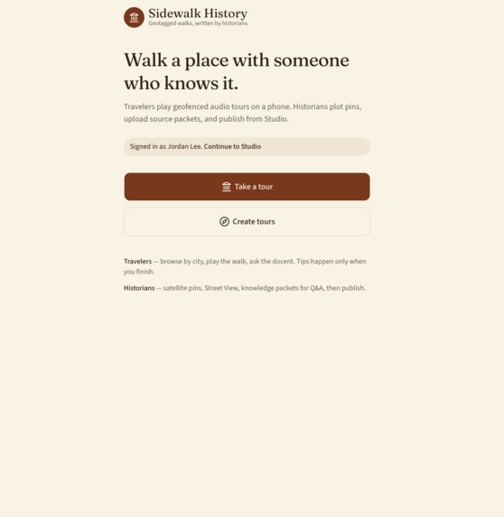 Sidewalk History – screenshot 1