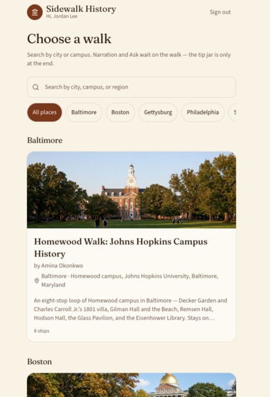 Sidewalk History – screenshot 2