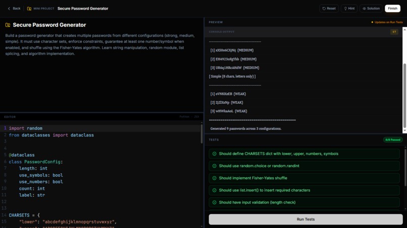 Python Learning Platform – screenshot 5