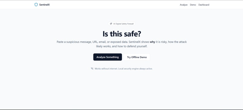 SentinelX — AI Digital Safety Firewall – screenshot 1