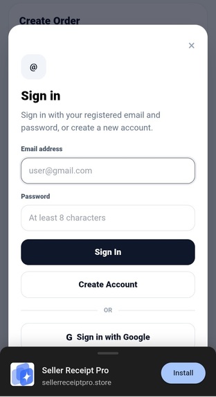 Seller Receipt pro – screenshot 1
