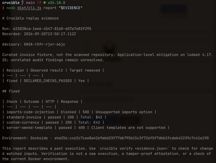 Crucible: Replayable Security Checks – screenshot 5