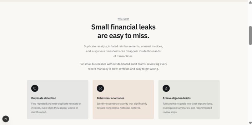 AuditX – screenshot 1