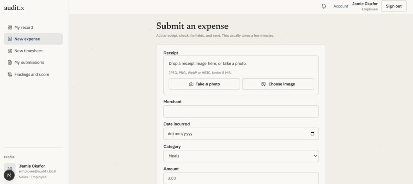 AuditX – screenshot 2