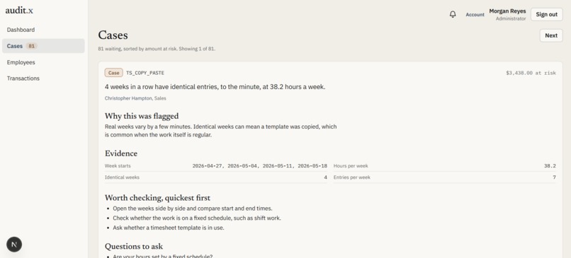 AuditX – screenshot 3