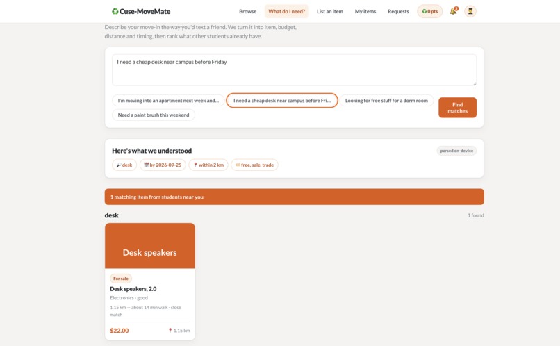 Cuse-MoveMate – screenshot 3