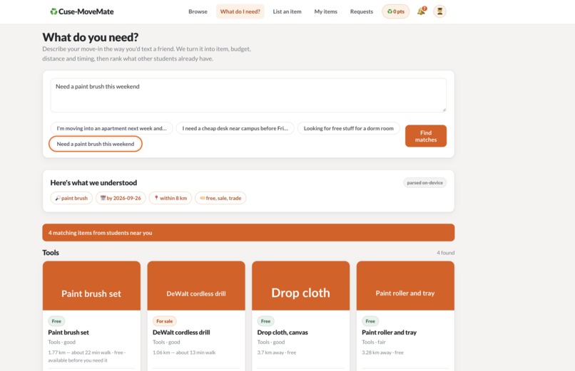 Cuse-MoveMate – screenshot 7
