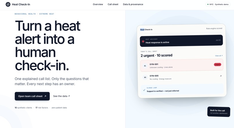Heat Check-In – screenshot 2