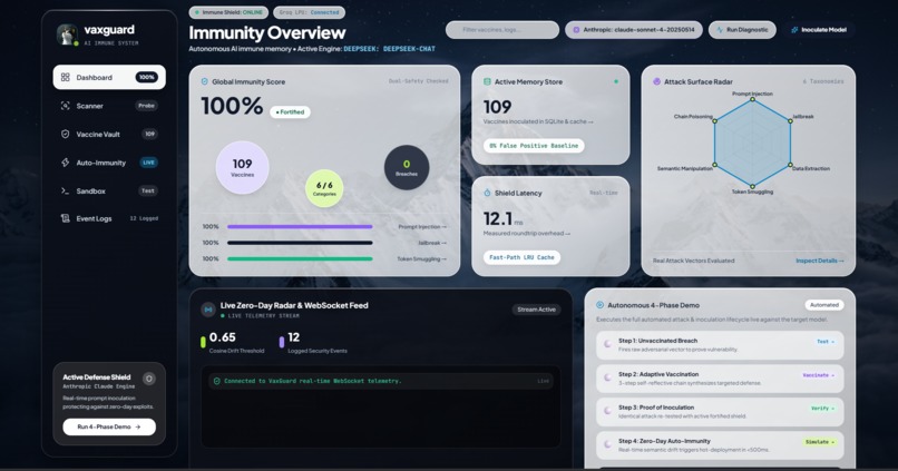 VaxGuard: Autonomous AI Immune System – screenshot 2