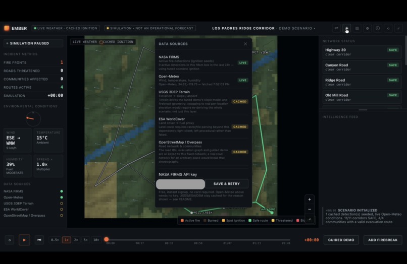 EMBER — Wildfire Spread & Evacuation Simulator – screenshot 2