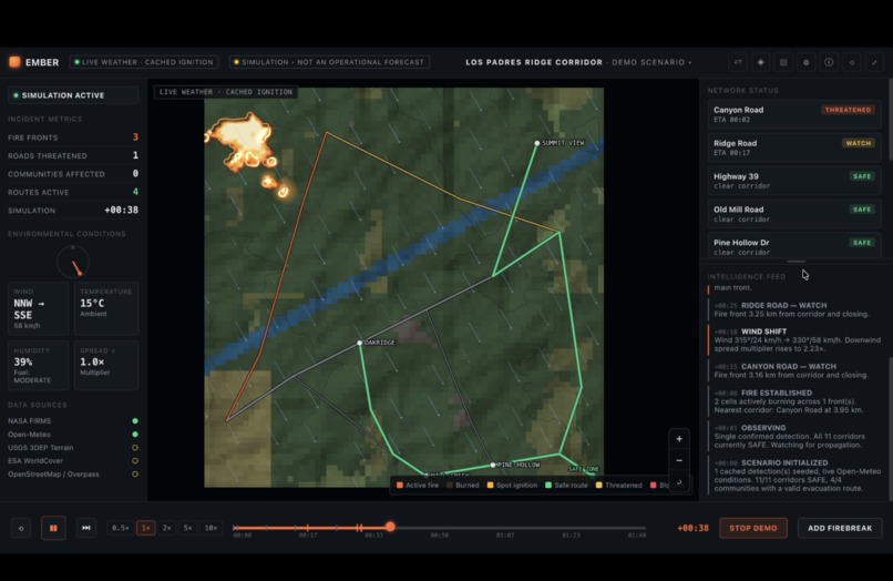 EMBER — Wildfire Spread & Evacuation Simulator – screenshot 3