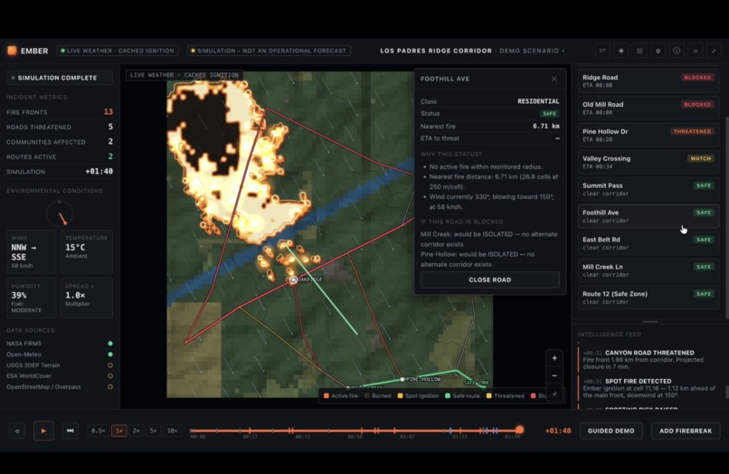 EMBER — Wildfire Spread & Evacuation Simulator – screenshot 5