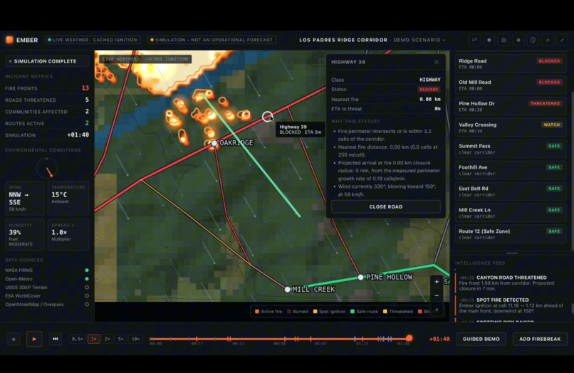 EMBER — Wildfire Spread & Evacuation Simulator – screenshot 6