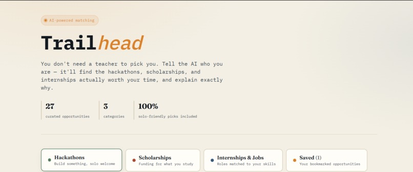 Trailhead — AI-matched opportunities. Your skill, your path. – screenshot 2