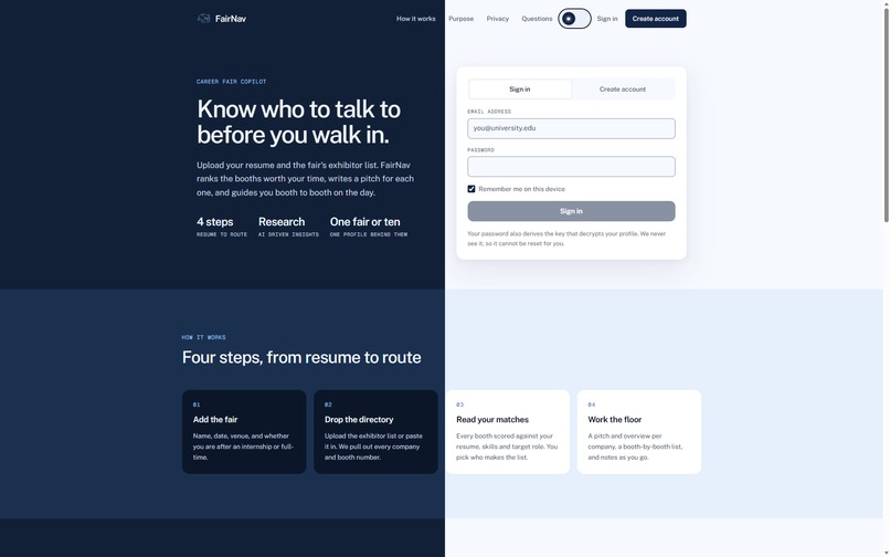 FairNav – screenshot 2