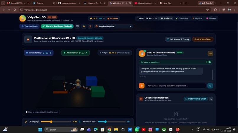 VidyaSetu 3D: Vernacular WebAR Lab – screenshot 2