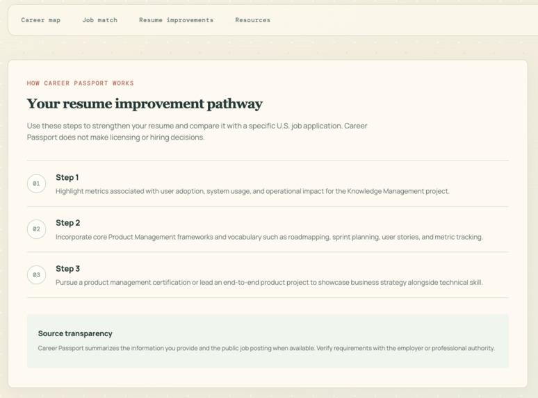 Career Passport – screenshot 6