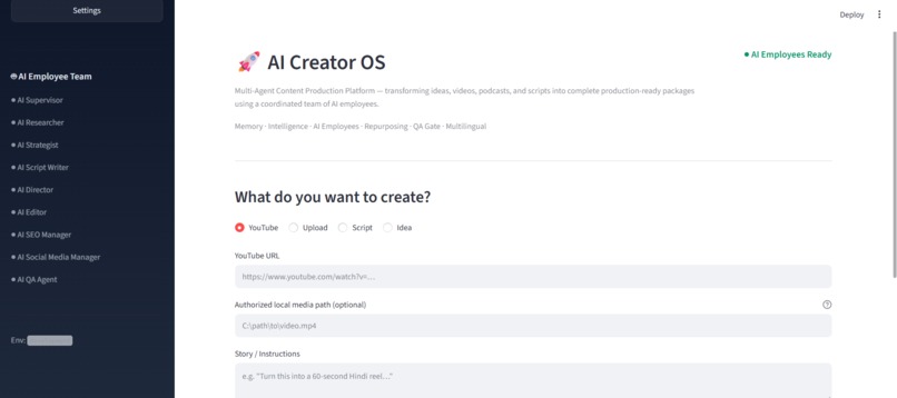 AI Creator OS – screenshot 1