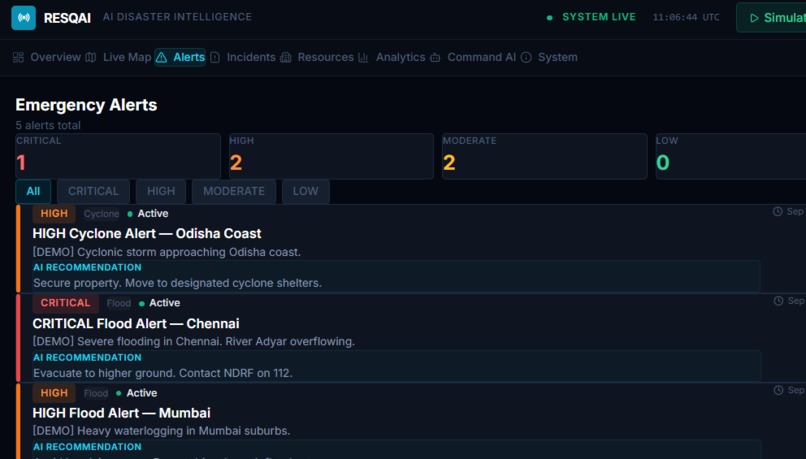 ResQAI – AI Disaster Response Platform – screenshot 2