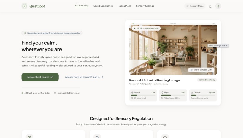 QuietSpot – screenshot 1