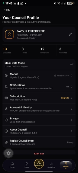 council-app – screenshot 1