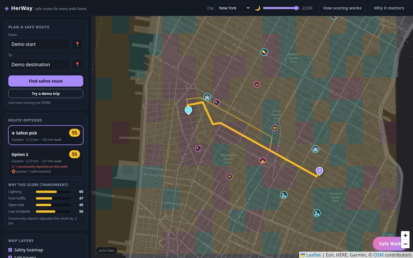 HerWay – screenshot 1