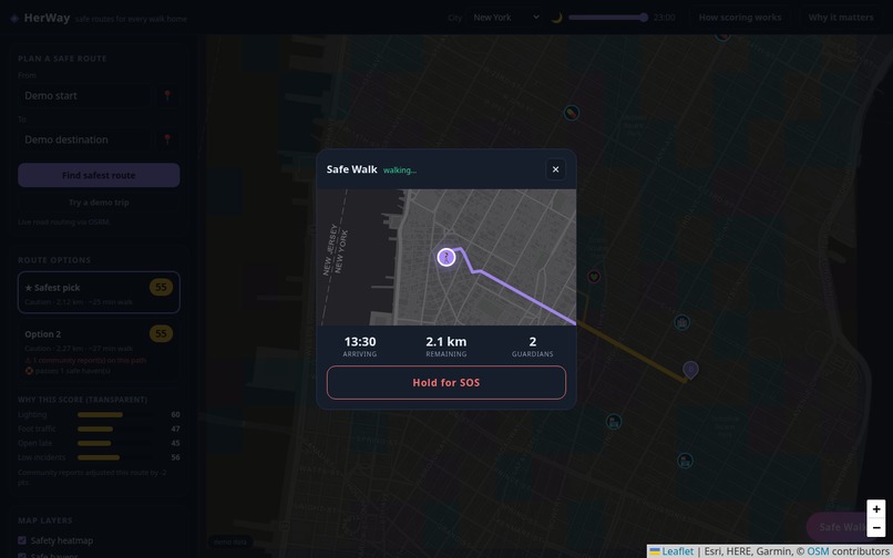 HerWay – screenshot 2
