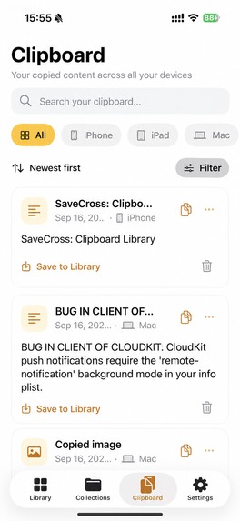 SaveCross: Clipboard Library – screenshot 7