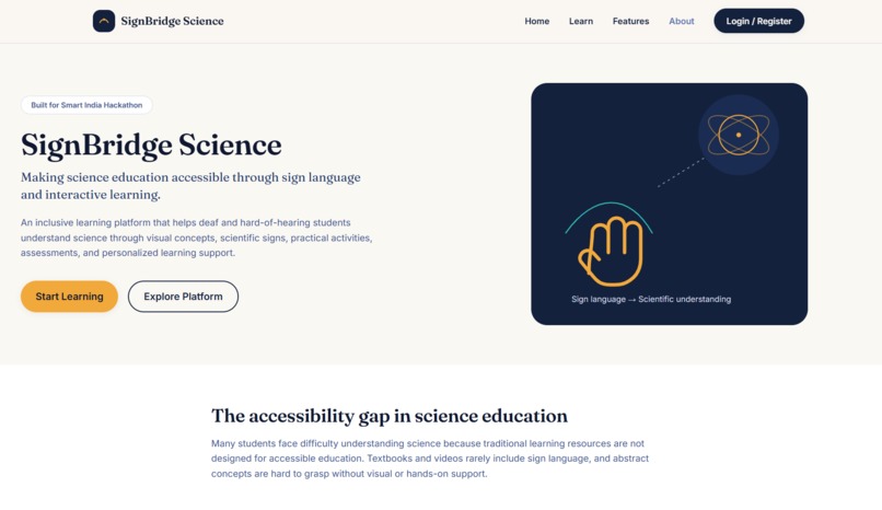 signbridge_science – screenshot 1