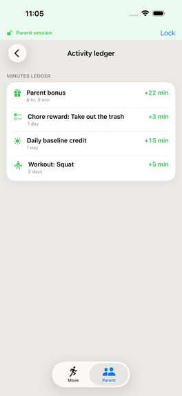MoveToPlay:  Earn Screen Time – screenshot 2