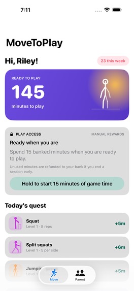 MoveToPlay:  Earn Screen Time – screenshot 4
