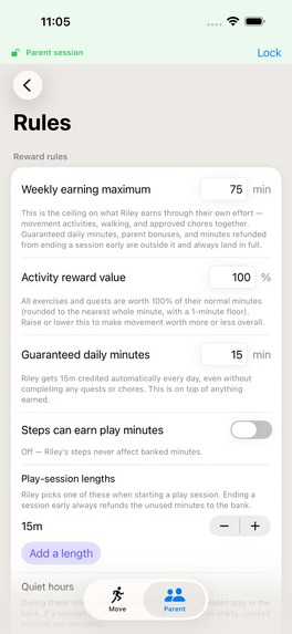 MoveToPlay:  Earn Screen Time – screenshot 6