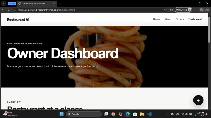 AI-powered-resturant – screenshot 3