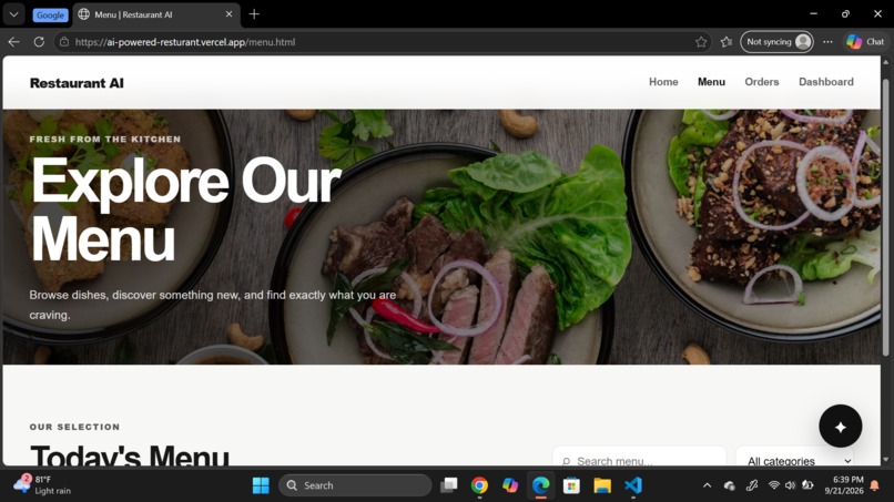 AI-powered-resturant – screenshot 4