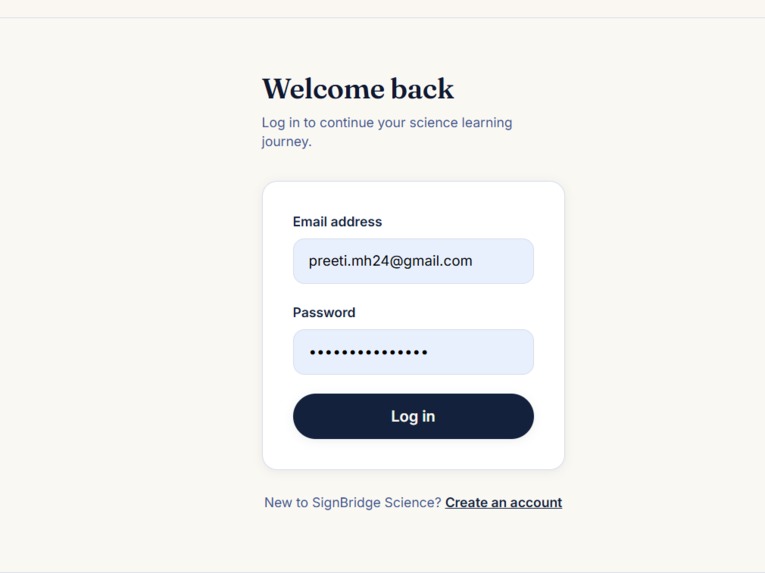 signbridge_science – screenshot 1