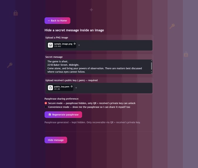 Vault — Secret Messages in Images – screenshot 2