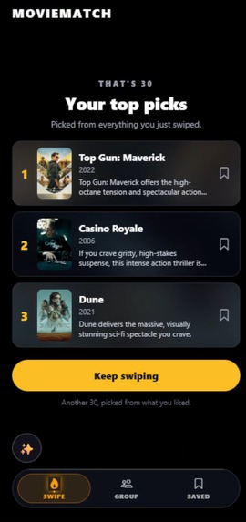 MovieMatch – screenshot 5