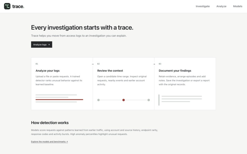 Trace – screenshot 1
